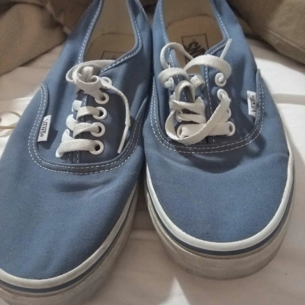 Vans Classic Canvas Sneakers in Blue with White Laces